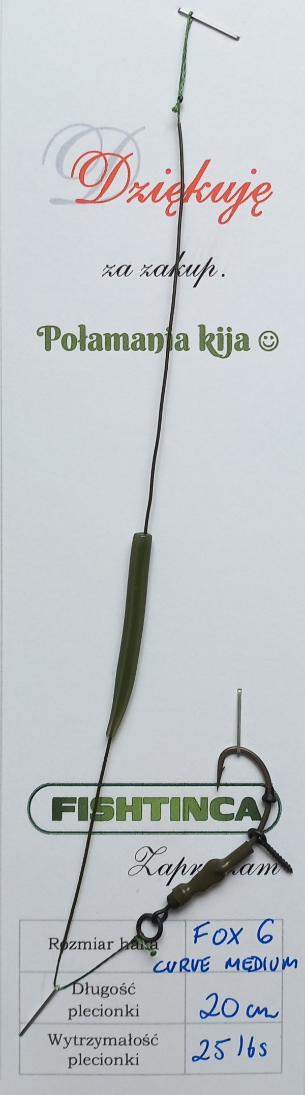 Przypon Karpiowy Ronnie Rig – Fox Curve Medium – 25lbs - obrazek 8