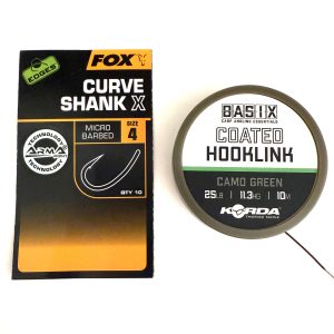 Przypon Karpiowy Slip D-Rig – Fox Curve Shank X – 25lbs