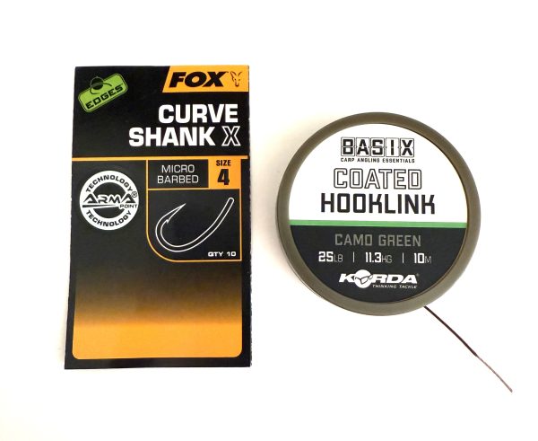 Przypon Karpiowy Slip D-Rig – Fox Curve Shank X – 25lbs - obrazek 6