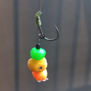 Przypon blow back rig-hak korda kamakura wide gape x (nr6)-plecionka miękka Korda 25lb-długi włos