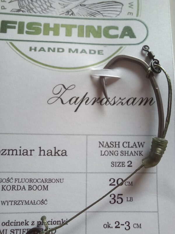 Przypon karpiowy Combi Rig -łamaniec hak nash long shank size 2 -Korda boom 35 lbs - obrazek 10