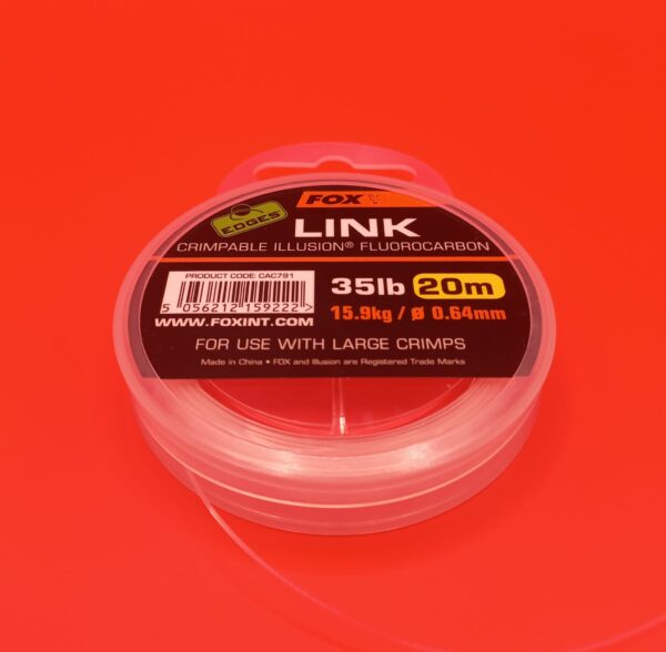 przypon karpiowy ronnie rig-hak korda klor nr4 -fluorocarbon Fox 35lb - obrazek 2