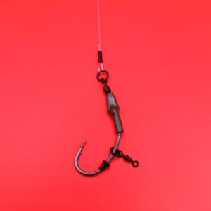 przypon karpiowy ronnie rig-hak korda klor nr4 -fluorocarbon Fox 35lb