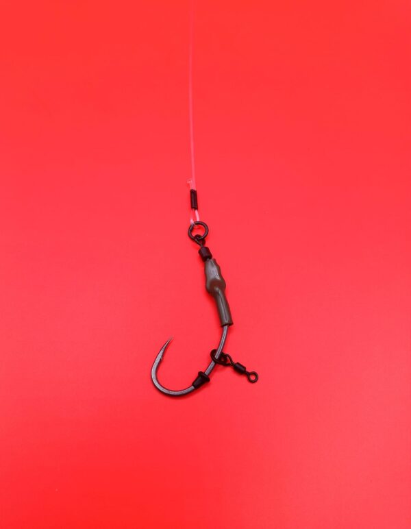 przypon karpiowy ronnie rig-hak korda klor nr4 -fluorocarbon Fox 35lb - obrazek 8