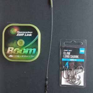Przypon karpiowy Combi Rig – hak nash long shank bezzadziorowy -Korda boom 35 lb